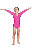 BODY DANZA LYCRA MANICA LUNGA FUCSIA BABY